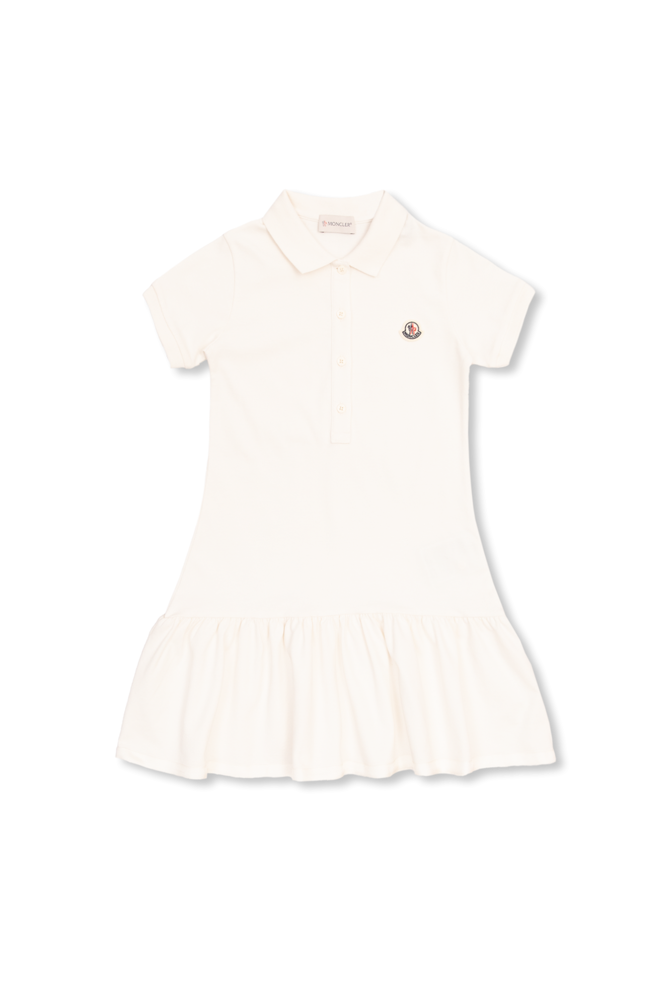 Biały Sukienka typu 'polo' Moncler Enfant - Vitkac Polska